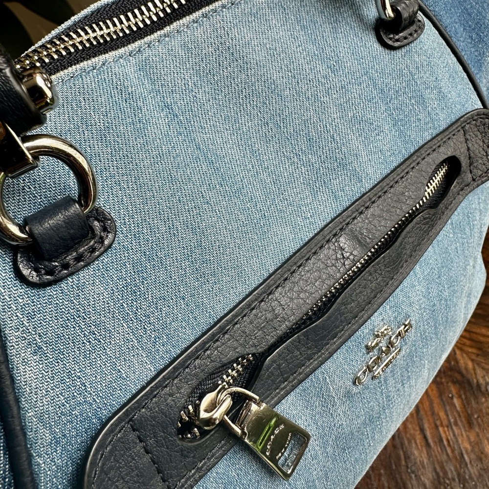 Coach Denim Prairie Satchel with Strap - Picture 10 of 16